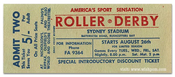 Roller Derby Ticket